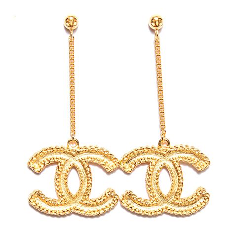 chanel drop cc earrings|chanel cc earrings original.